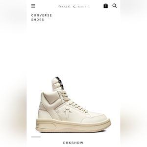 Rick Owens x Converse DRKSHDW TURBOWPN size 7.5m/9w NWT